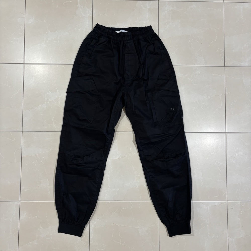 Stone Island Track Pants Men's Small Black Nylon Joggers Windbreaker Y2K